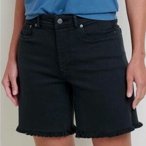 NWT Toad&Co Balsam Seeded Cutoff Short Women 10 Washed Black